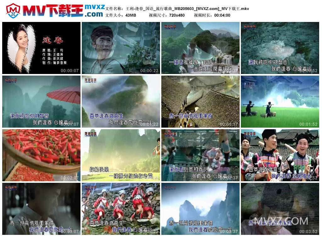 王利-逢春_国语_流行歌曲_MB205603